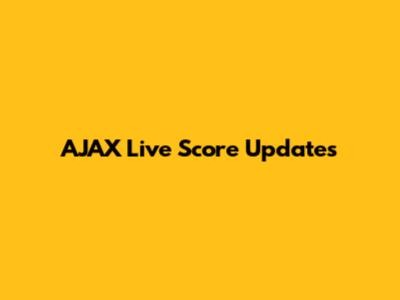 AJAX Live Score Updates