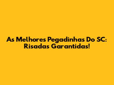 As Melhores Pegadinhas Do SC: Risadas Garantidas!
