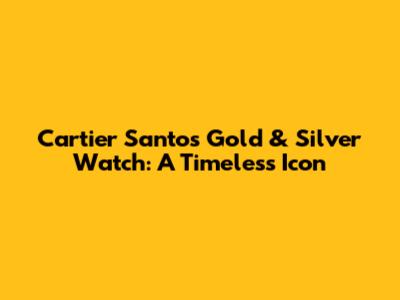 Cartier Santos Gold & Silver Watch: A Timeless Icon