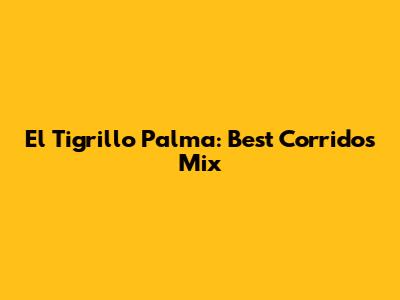 El Tigrillo Palma: Best Corridos Mix