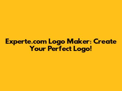 Experte.com Logo Maker: Create Your Perfect Logo!