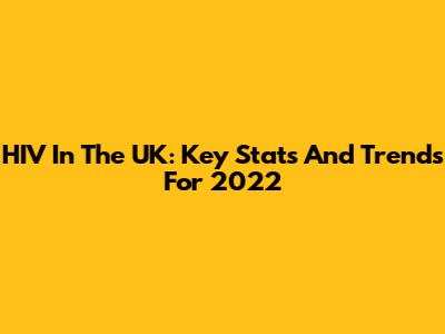 HIV In The UK: Key Stats And Trends For 2022