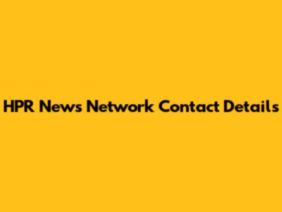 HPR News Network Contact Details