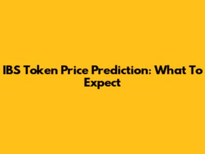 IBS Token Price Prediction: What To Expect