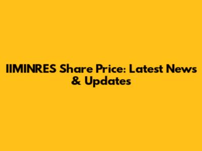 IIMINRES Share Price: Latest News & Updates