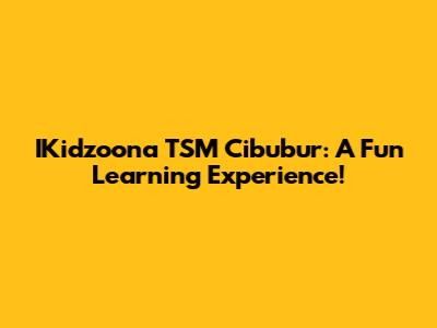IKidzoona TSM Cibubur: A Fun Learning Experience!