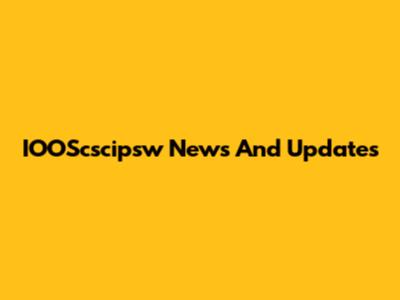 IOOScscipsw News And Updates
