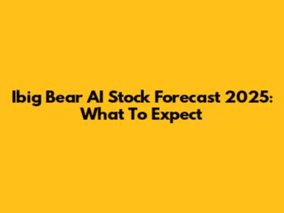 Ibig Bear AI Stock Forecast 2025: What To Expect