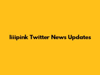 Iiiipink Twitter News Updates