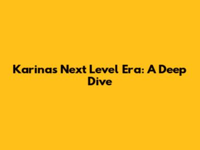 Karina's "Next Level" Era: A Deep Dive