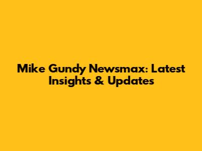 Mike Gundy Newsmax: Latest Insights & Updates