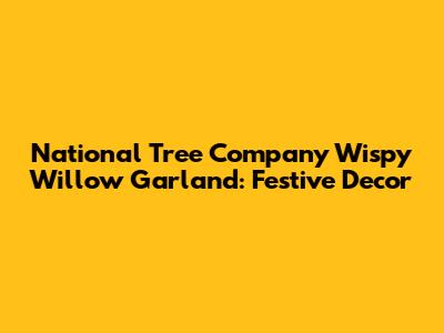 National Tree Company Wispy Willow Garland: Festive Decor