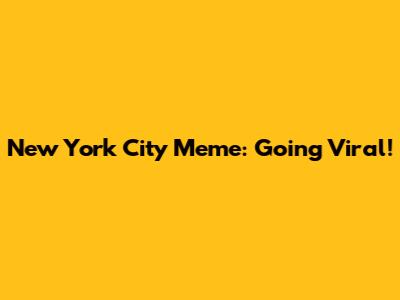 New York City Meme: Going Viral!