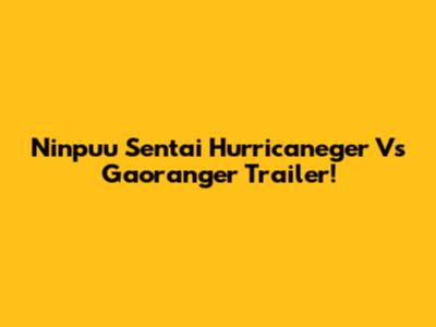 Ninpuu Sentai Hurricaneger Vs Gaoranger Trailer!
