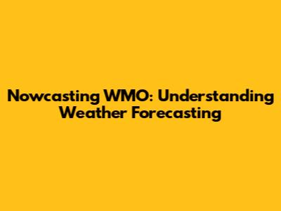 Nowcasting WMO: Understanding Weather Forecasting