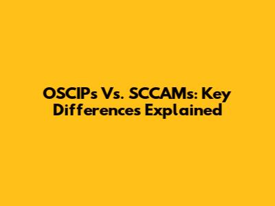 OSCIPs Vs. SCCAMs: Key Differences Explained