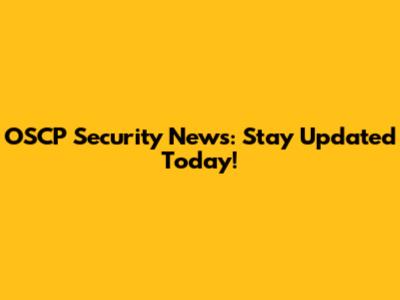 OSCP Security News: Stay Updated Today!