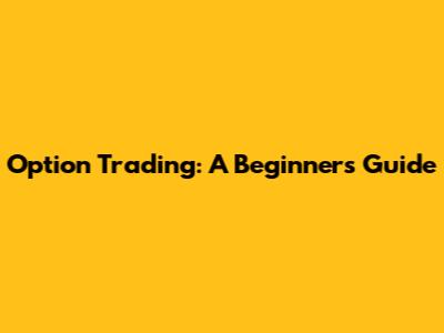Option Trading: A Beginner's Guide
