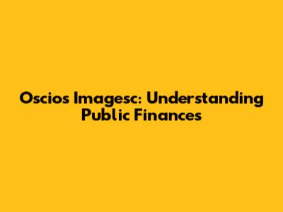 Oscios Imagesc: Understanding Public Finances