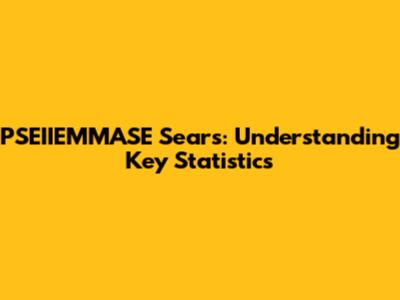 PSEIIEMMASE Sears: Understanding Key Statistics