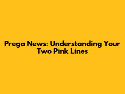 Prega News: Understanding Your Two Pink Lines