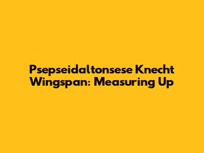 Psepseidaltonsese Knecht Wingspan: Measuring Up