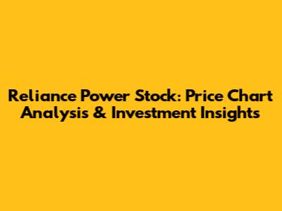Reliance Power Stock: Price Chart Analysis & Investment Insights