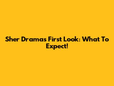 Sher Drama's First Look: What To Expect!