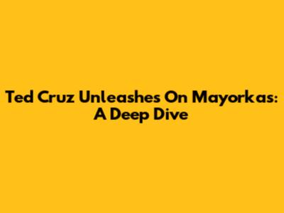 Ted Cruz Unleashes On Mayorkas: A Deep Dive