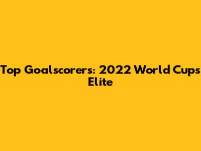 Top Goalscorers: 2022 World Cup's Elite