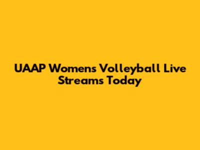 UAAP Women's Volleyball Live Streams Today