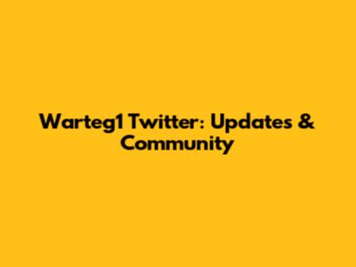 Warteg1 Twitter: Updates & Community