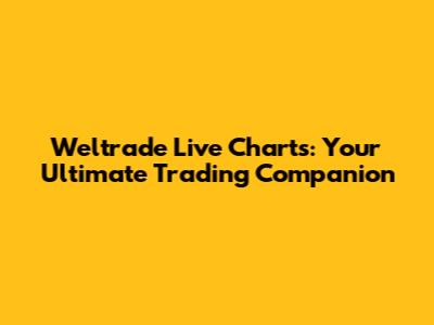 Weltrade Live Charts: Your Ultimate Trading Companion