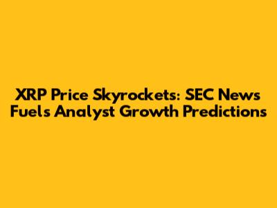 XRP Price Skyrockets: SEC News Fuels Analyst Growth Predictions